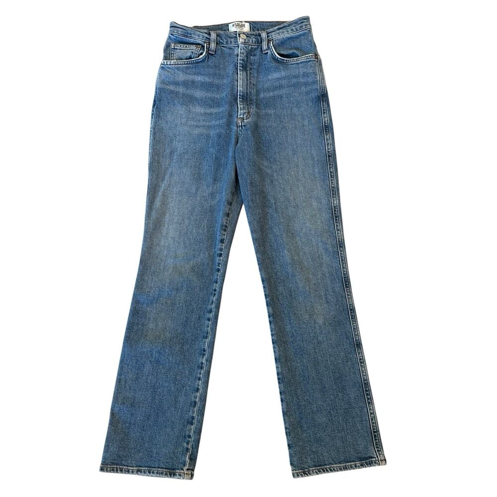 AGOLDE Pinch Waist High Rise Kick Jeans Size 27 Blue Classic Minimal Casual - Picture 2 of 11